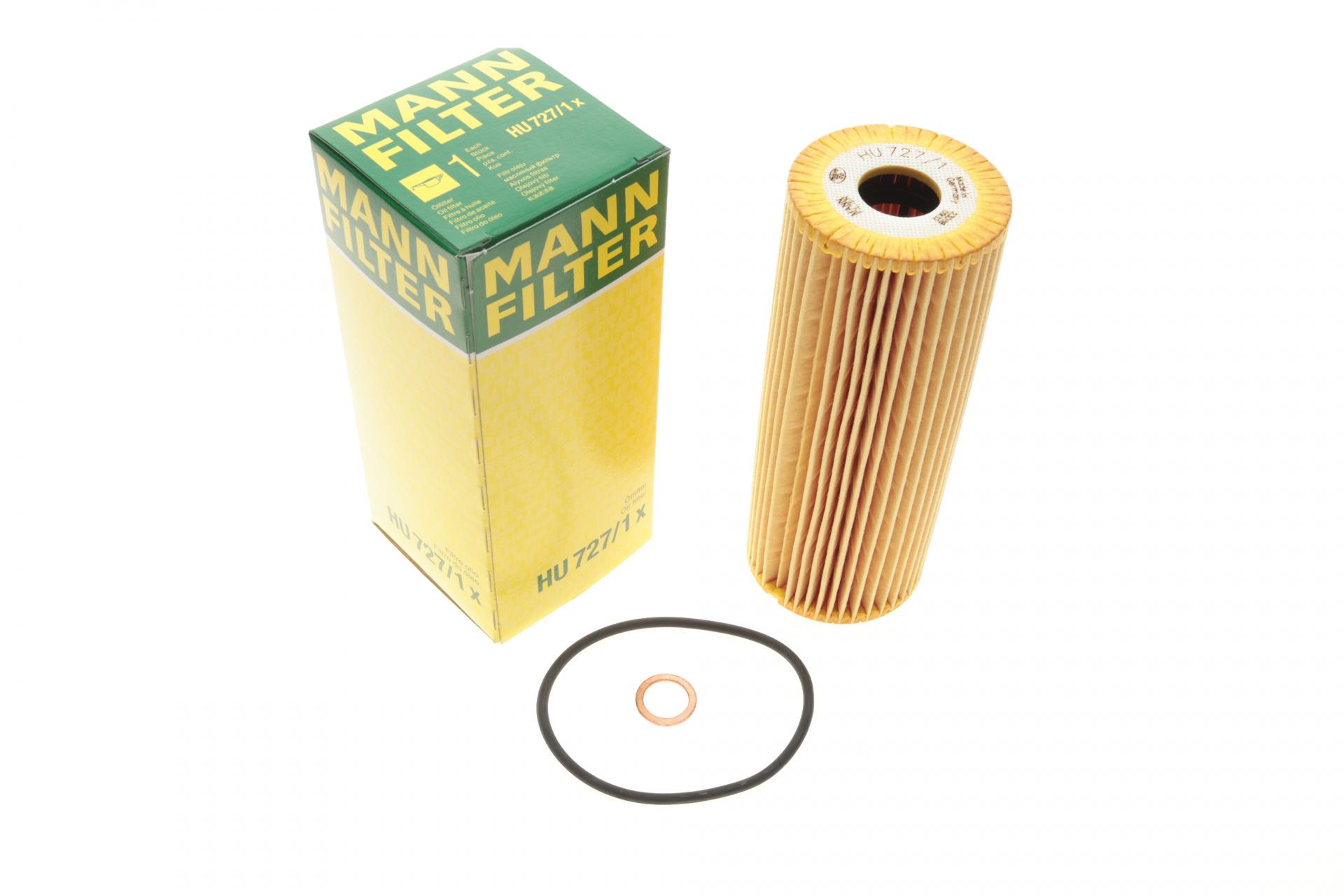 Фильтр масляный Mann-Filter для MB W124 280E/W124 300-24V 89- (HU 727/1 X)