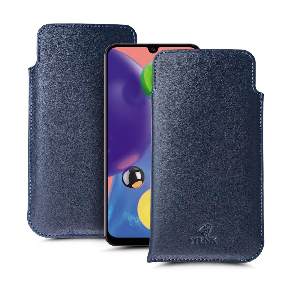 Футляр Stenk Elegance для Samsung Galaxy A70s Синий (65982)