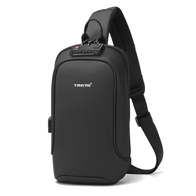 Городской рюкзак Tigernu T-S8102A с одной лямкой и кодовым замком Черный Городской рюкзак Tigernu T-S8102A с одной лямкой и кодовым замком Черный
