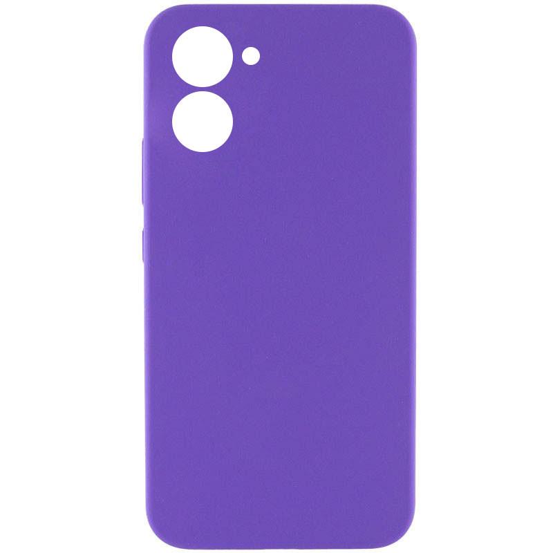 Противоударный чехол Silicone Cover Lakshmi Full Camera (AAA) для Realme C33 Фиолетовый / Amethyst