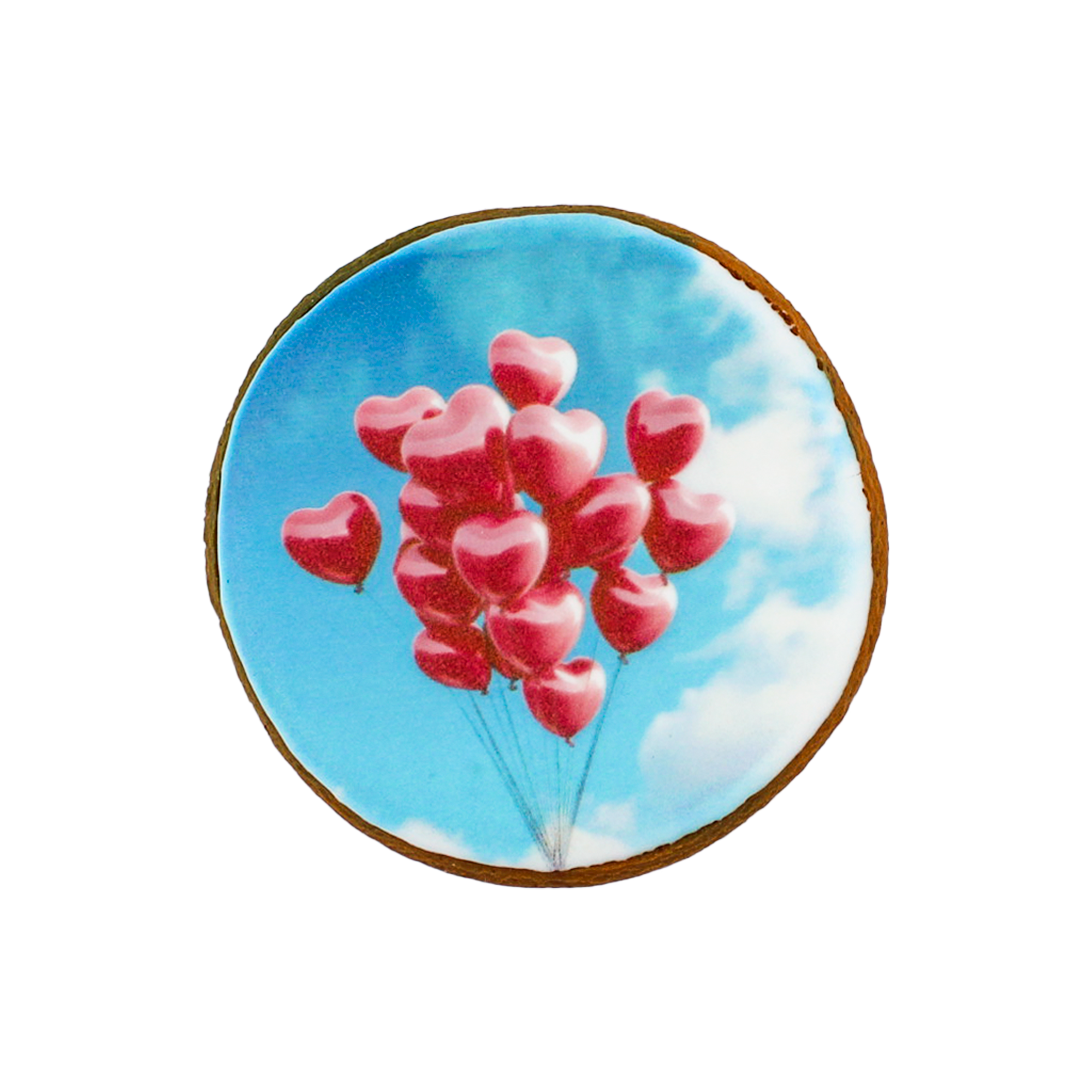 Пряник с принтом Крафт Пряник День святого Валентина "Шарики-сердечки" 45г