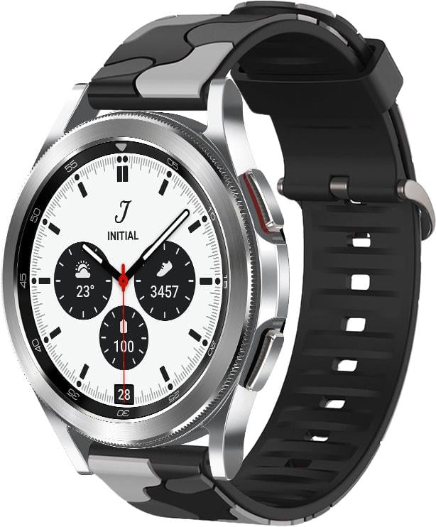 Ремінець Tactic Camouflage для Galaxy Watch 4 Classic 42 мм Black Grey (32911-53)