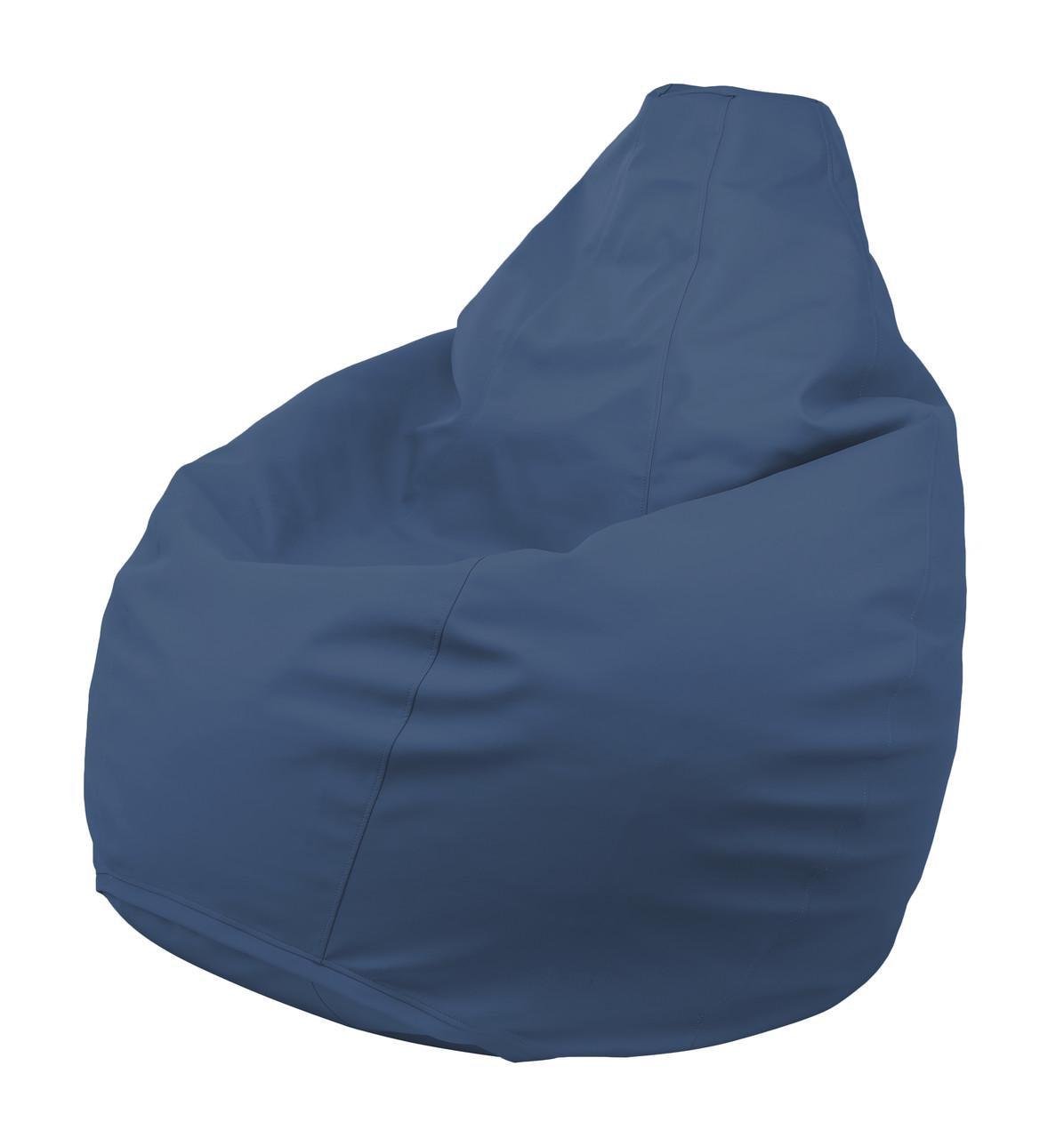Бескаркасное кресло-мешок Mr.Bean Груша экокожа L Синий (ebbl2227)