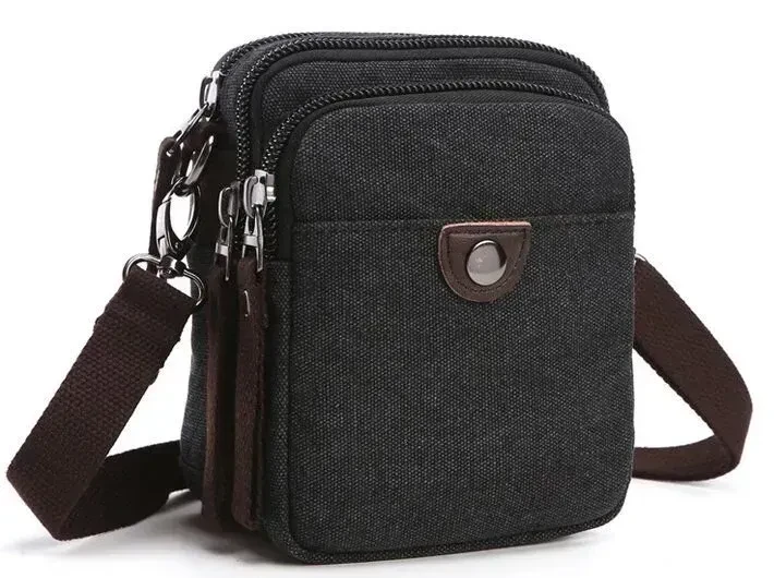 Барсетка текстильная на пояс Vintage 20082 Черный (31236826)