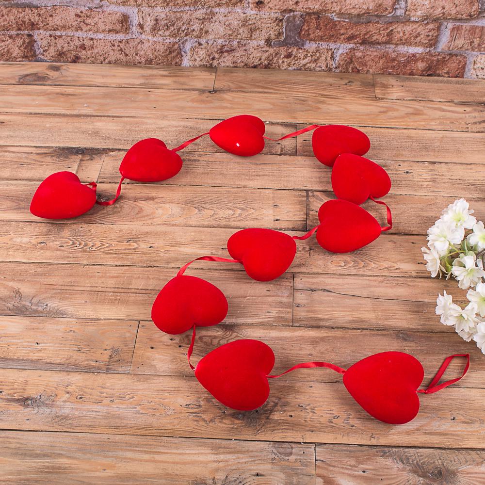 Гирлянда декоративная из сердец (3067)