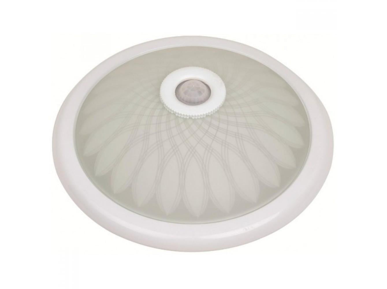 Стельовий світильник металевий HOROZ ELECTRIC з датчиком руху Е27 230V IP20 Білий (400-000-112)