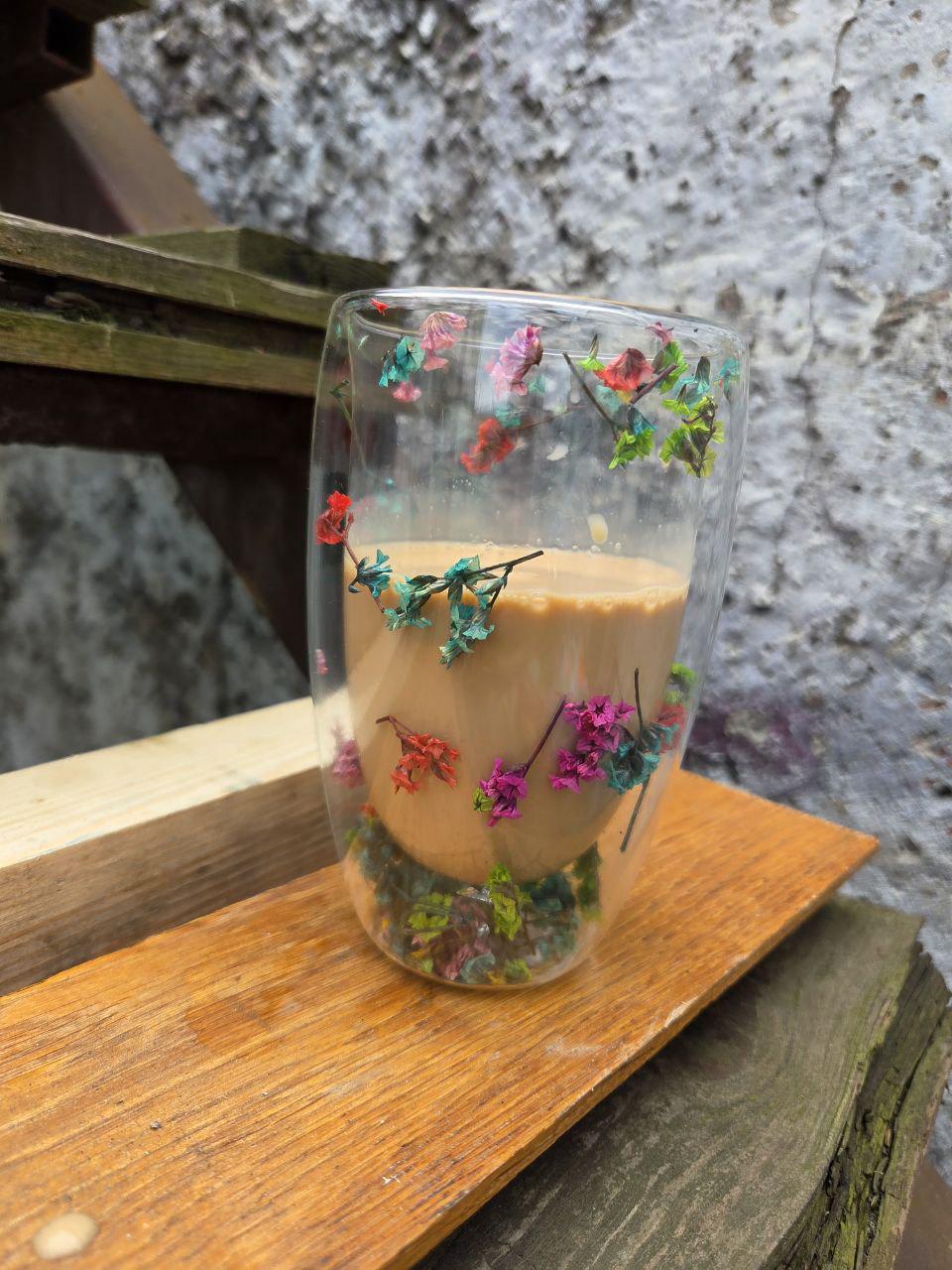 Склянка скляна з подвійними стінками Сухоцвіти 450 мл - фото 6