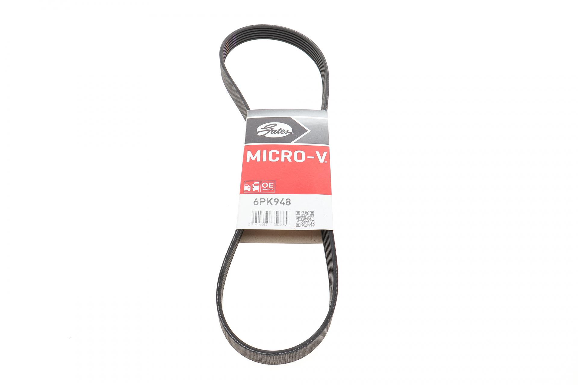 Ремінь генератора GATES для Fiat Ducato 2.5/2.8 JTD 97-02 (6PK948)