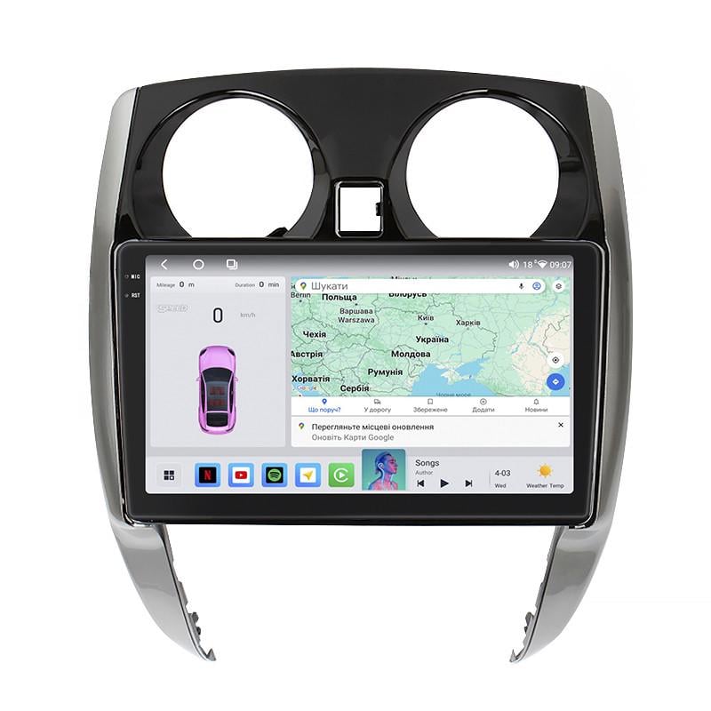 Автомагнитола штатная Lesko для Nissan Note II Рестайлинг 2016-2020 4/64 QLED CarPlay 4G Wi-Fi GPS 360 Prime 10" (22391463)