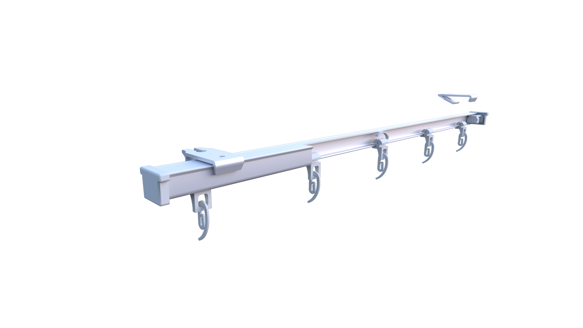 Карниз потолочный для штор KS EURO CONCEPT в сборе с клипсами 3,0 м Белый - фото 3 Карниз потолочный для штор KS EURO CONCEPT в сборе с клипсами 3,0 м Белый - фото 3