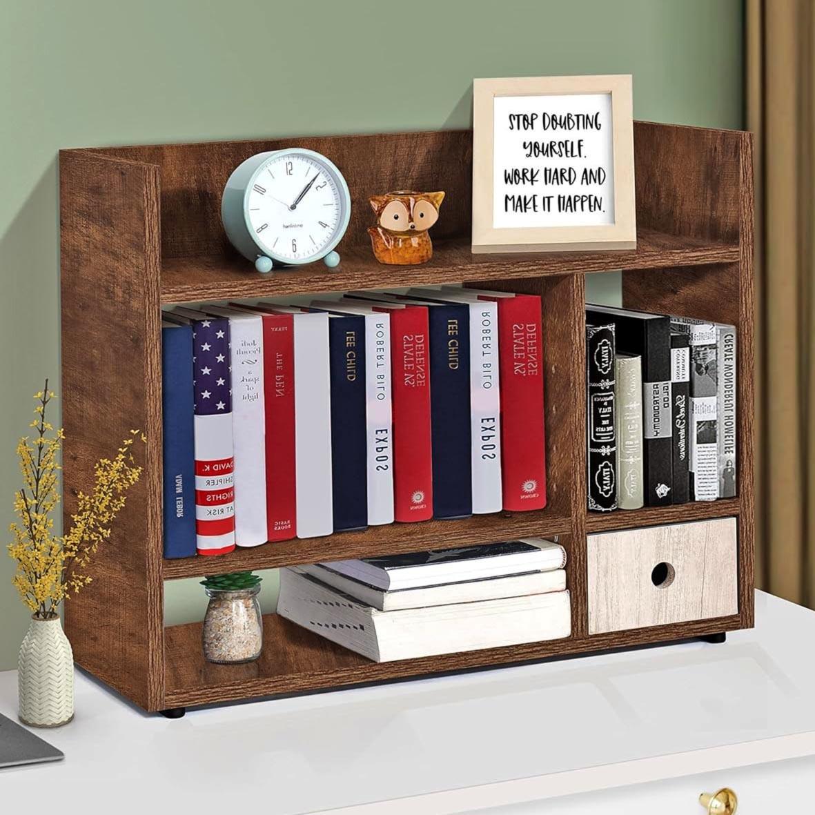 Полка-надстройка настольная из дерева Верисол корица (АКД-006233)