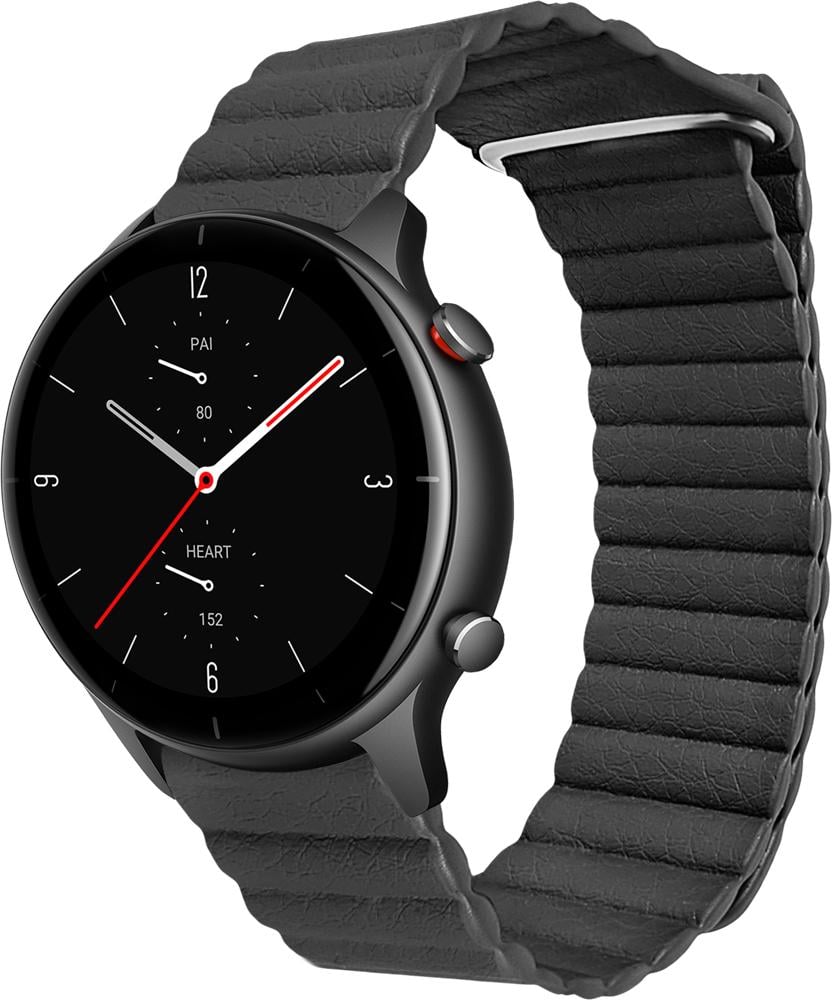 Ремешок кожаный Genis для Amazfit GTR 2 Black (26520-2B)