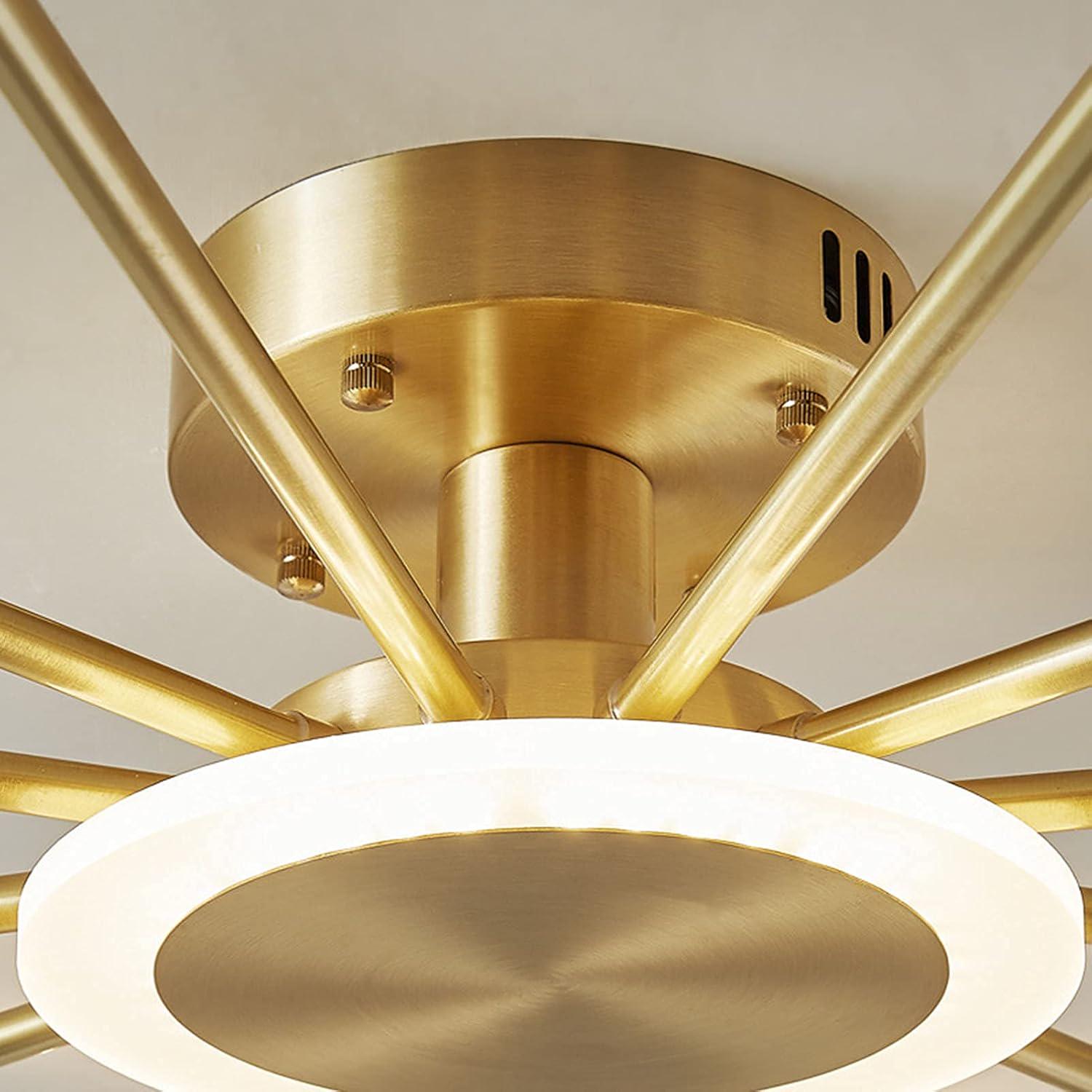 Люстра LED Луч 8810-C на 12+1 плафонов Золотистый - фото 3 Люстра LED Луч 8810-C на 12+1 плафонов Золотистый - фото 3