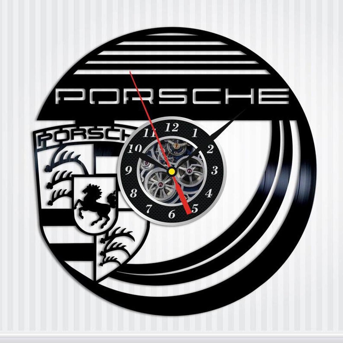 Часы настенные Porsche 2000 из виниловой пластинки