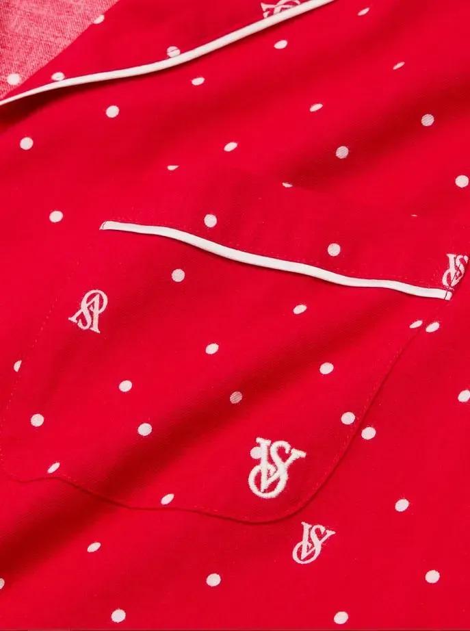 Піжама фланель сорочка/штани Victoria's Secret Flannel Long Pajama Set Short M Червоний (2681228D) - фото 4 Піжама фланель сорочка/штани Victoria's Secret Flannel Long Pajama Set Short M Червоний (2681228D) - фото 4