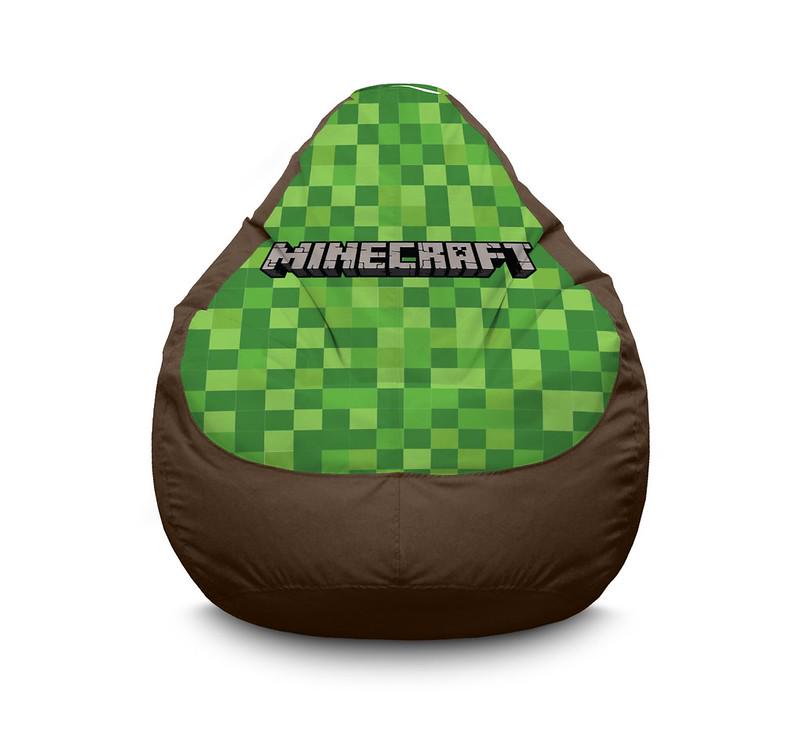 Кресло мешок iPuff Minecraft Оксфорд XXXL 100х135 см Коричневый