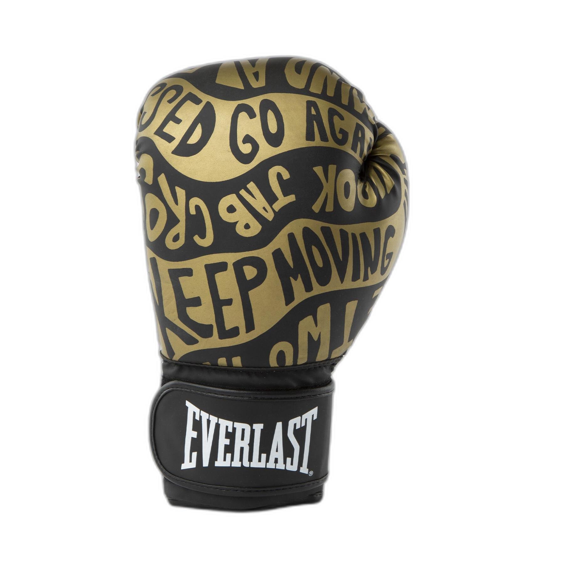 Боксерські рукавички Everlast SPARK BOXING GLOVES 14 унцій Чорно-золотий