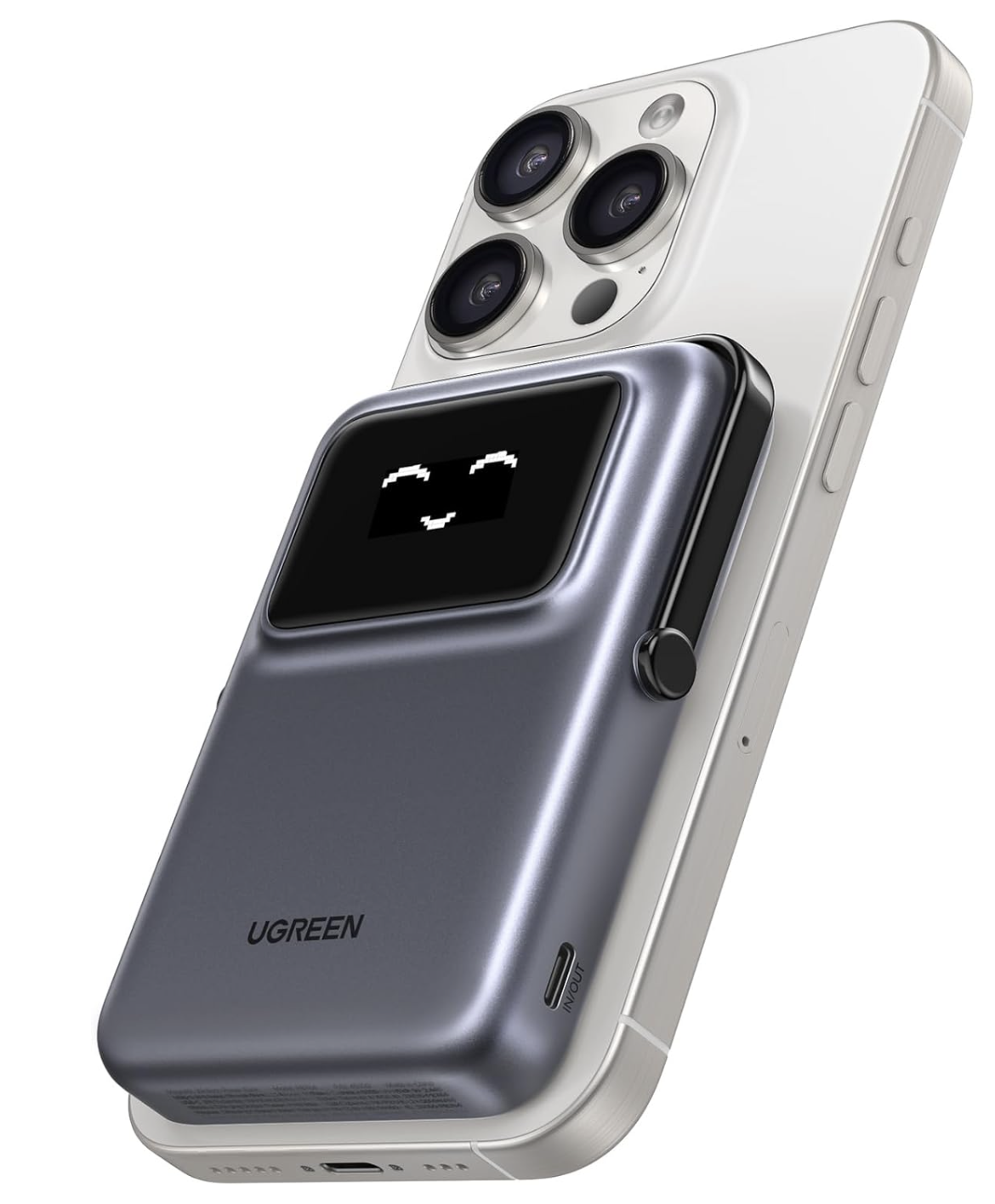 Повербанк UGREEN Uno 10000 mAh 20W Magsafe TFT Display для iPhone - фото 2 Повербанк UGREEN Uno 10000 mAh 20W Magsafe TFT Display для iPhone - фото 2