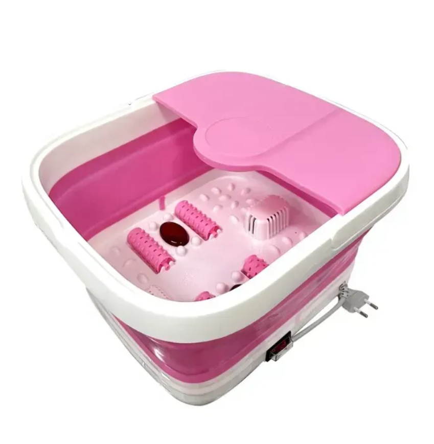 Ванночка для ног гидромассажная Multifunction Footbath RF368Z с массажными валиками для стоп и пузырьковым массажем (UMASS-02)