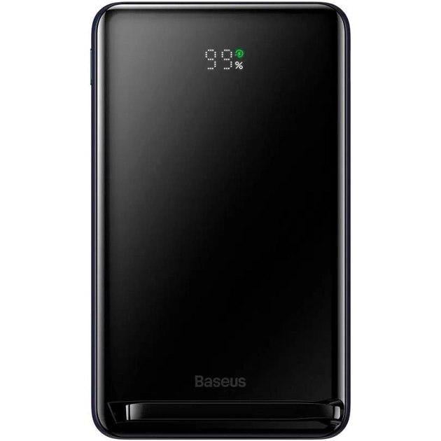 Повербанк BASEUS с беспроводной зарядкой Qi 15 W Magnetic Bracket 10000 mAh 20 W Black (PPCX000003)