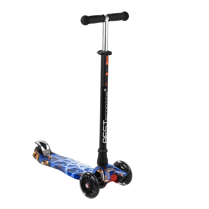 Самокат детский Best Scooter Maxi с PU колесами Black/Blue (100080)