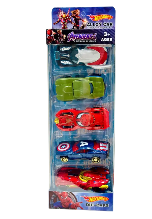 Набор игрушечных супермашин Герои MARVEL Avengers 5 шт. (2481452588)