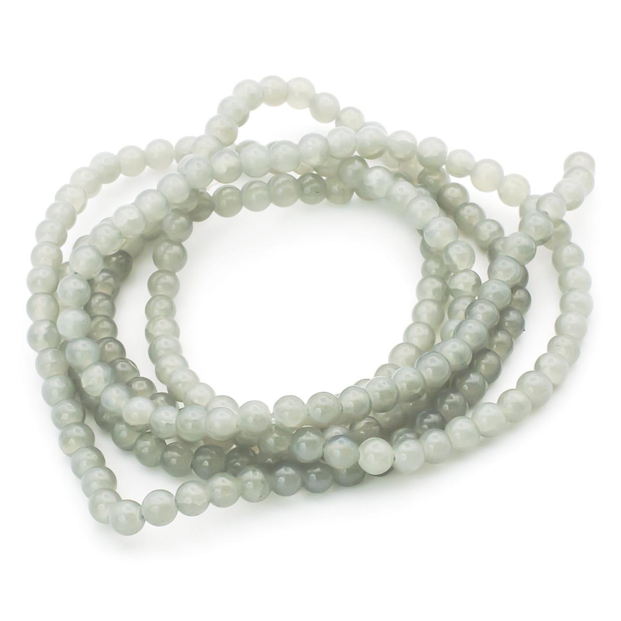 Бусины Битое стекло кракелюр 4 мм 80 см 209 шт. Серый (БЖ0006б12) Бусины Битое стекло кракелюр 4 мм 80 см 209 шт. Серый (БЖ0006б12)