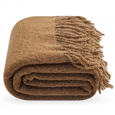 Плед букле 140х190 см Бежевый - фото 1