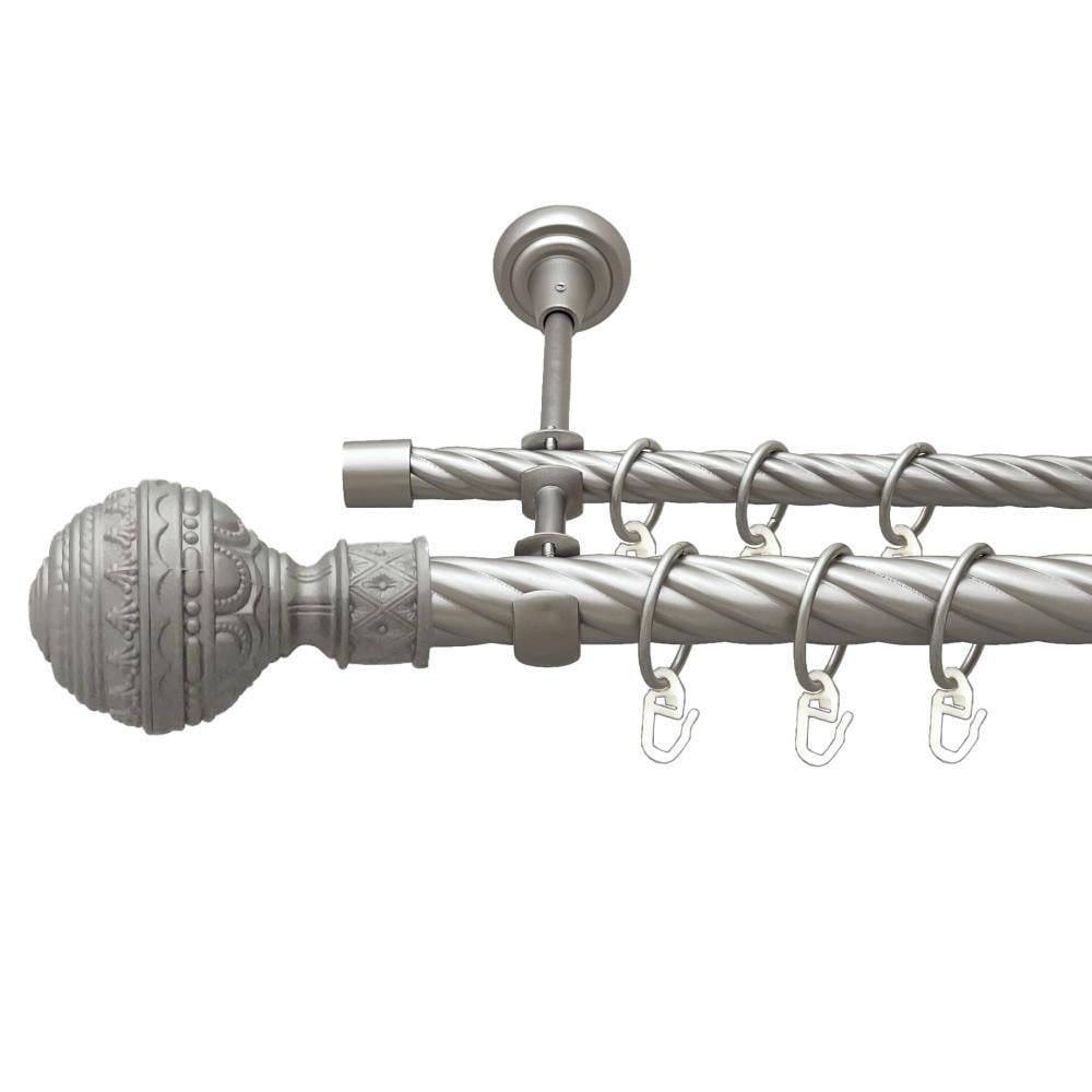 Карниз трубчатый двухрядный Orvit Арабеска 25/16 мм 300 см Сатин (000-8358)