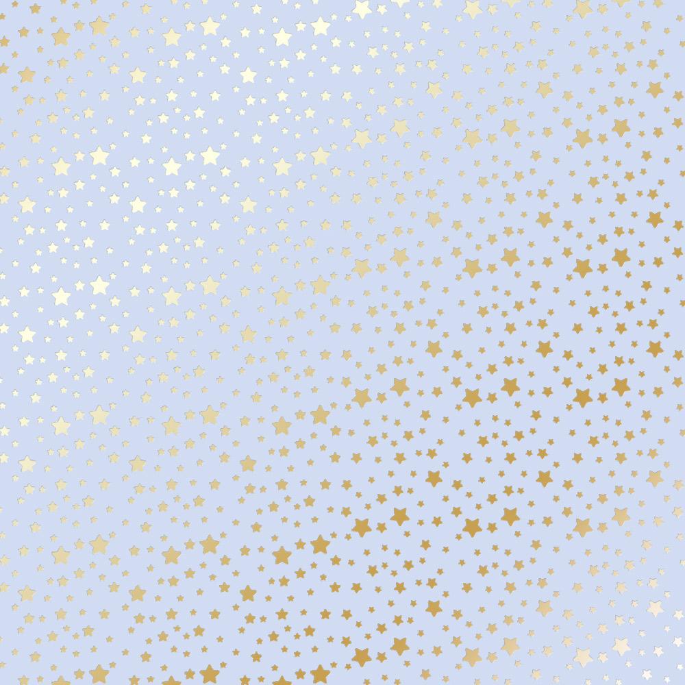Лист бумаги односторонний Golden stars с фольгированием 30,5х30,5 см Purple