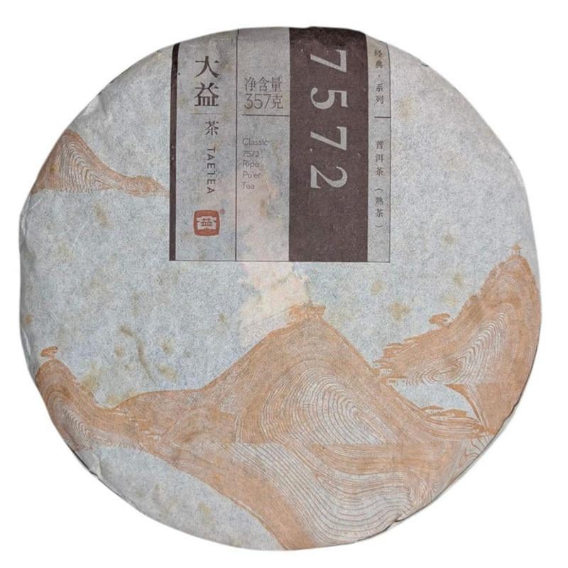 Чай Шу пуер 7572 2014 рік млинець 357 г (5-2-0190-w)