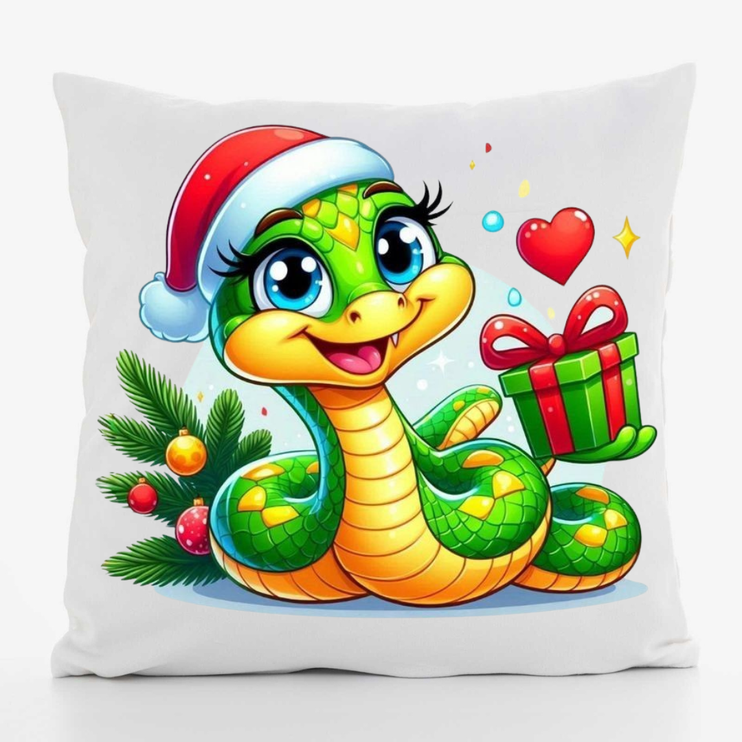 Подушка декоративная с принтом Символ года 2025 габардин 30х30 см Подушка декоративная с принтом Символ года 2025 габардин 30х30 см