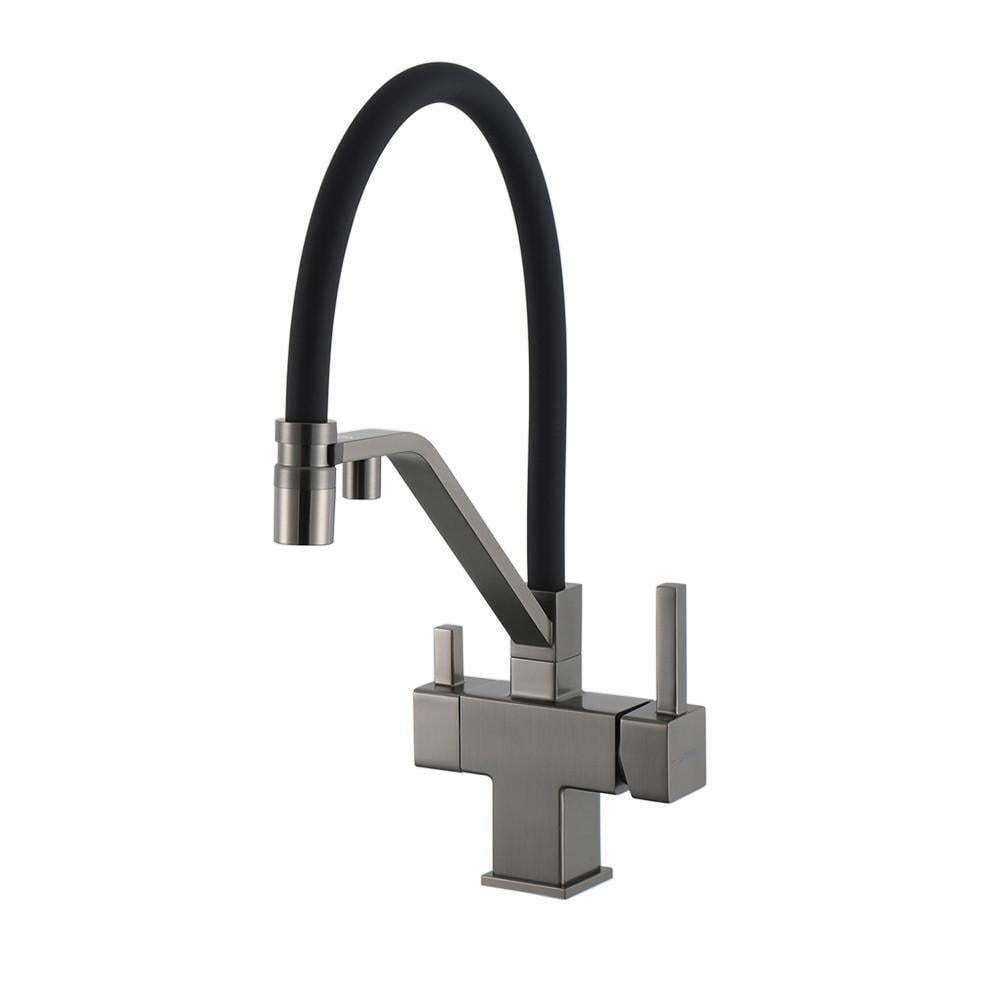 Смеситель для кухни под осмос Gappo G4395-69 с гибким изливом Оружейная сталь (1961748351)