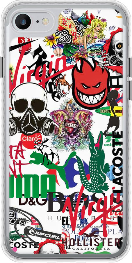 Чехол на iPhone 8 Many different logos (4022pc-1031-42517) Чехол на iPhone 8 Many different logos (4022pc-1031-42517)