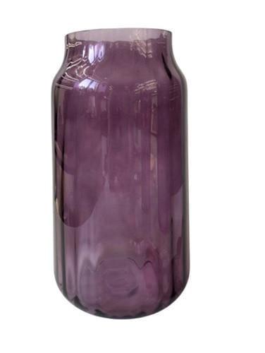 Ваза для квітів Olens Марокко d 14,8x26,5 см скло Фіолетовий (102-933)