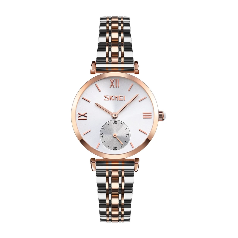 Наручний годинник Skmei 9198TRGSI-S Lady STOPPED Rose Gold/Silver