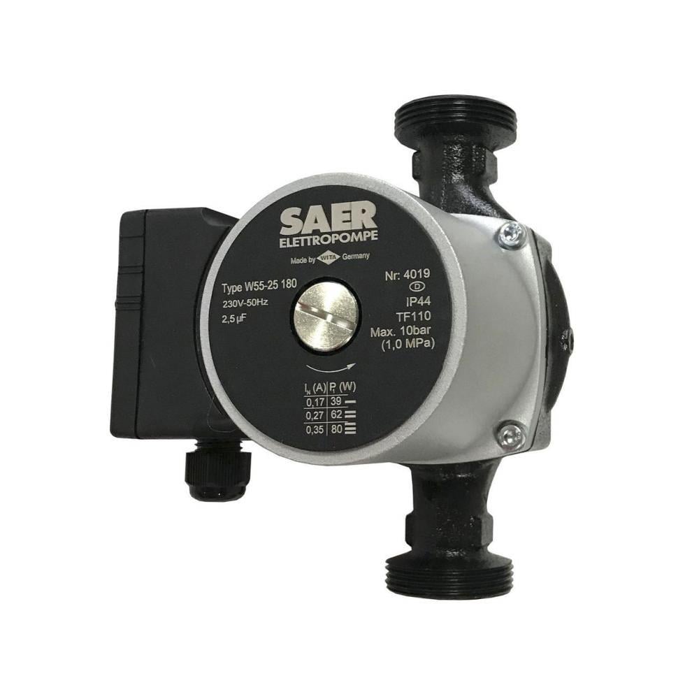 Насос циркуляційнний SAER W55-25 гайки 180 мм
