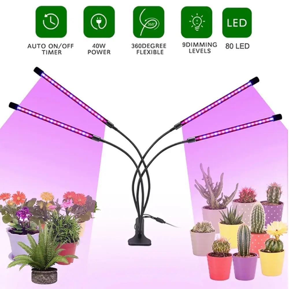 Фітолампа для рослин та розсади на прищіпці 4 LED Plant Grow Light (2770) - фото 6