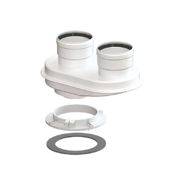 Переходник адаптер из коаксиального дымохода на DN80 для газового котла Vaillant turboFIT VUW 242/5-2 0020253012 (00000060265)