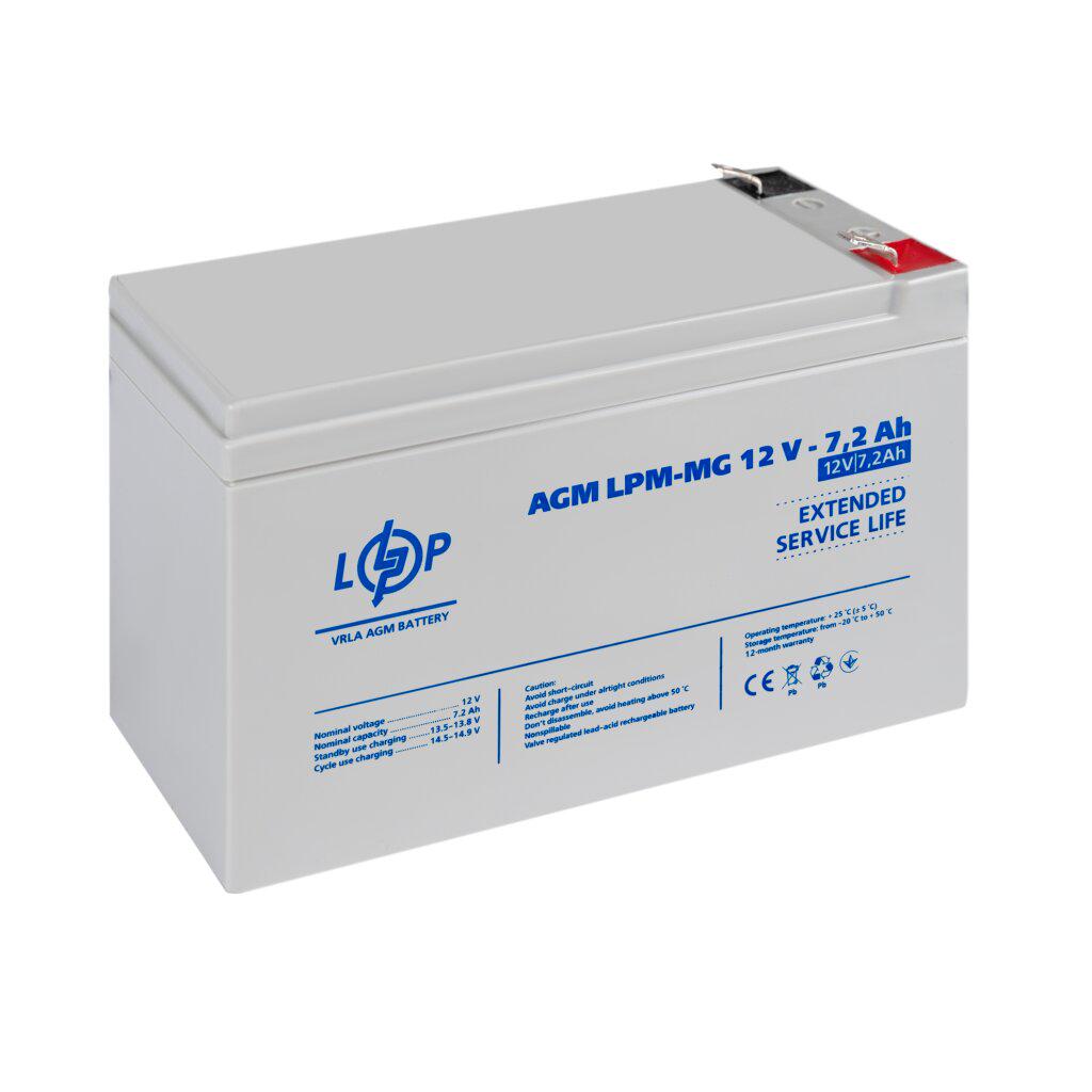 Аккумулятор LogicPower LPM-MG 12V 7,2 Ah (LP6553) - фото 2 Аккумулятор LogicPower LPM-MG 12V 7,2 Ah (LP6553) - фото 2