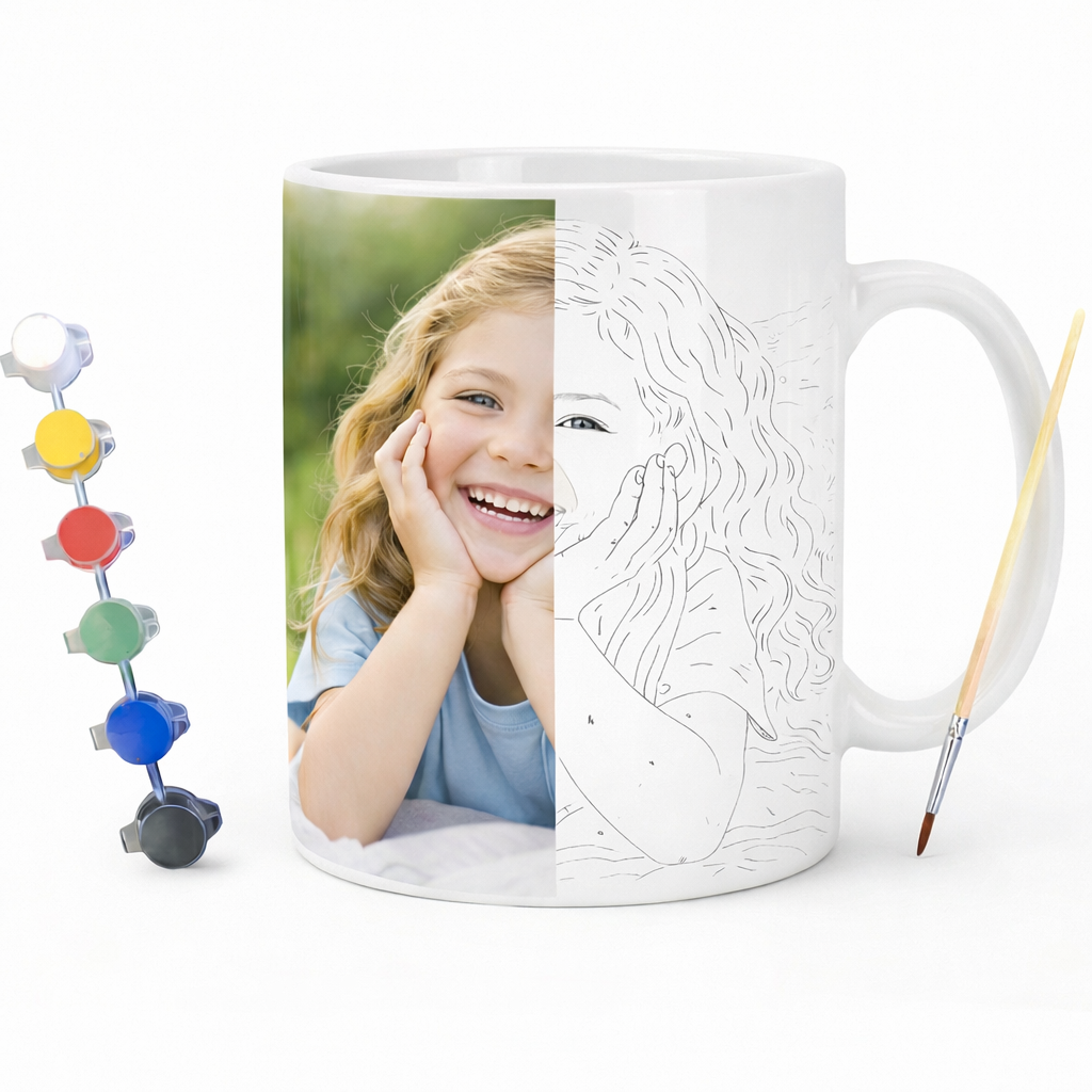 Набор для творчества Кружка-раскраска с Вашего фото индивидуальный дизайн (КР0203)