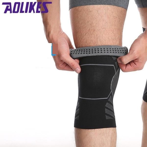 Наколінник Aolikes еластичний фіксатор суглоба 1 шт. L Чорний (01229) - фото 7