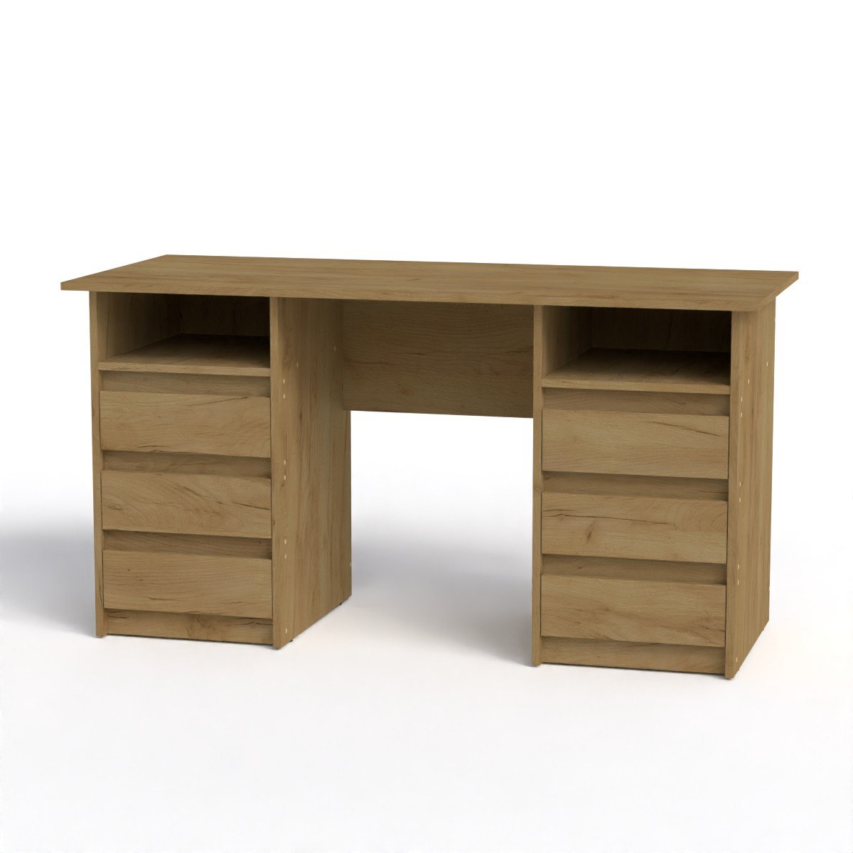 Стол письменный Компанит Декан 3 140х60х73,6 см Дуб крафт золотой (66f00bd0e46f9163b5262884)