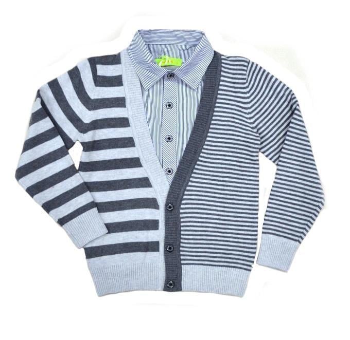 Рубашка-обманка для мальчика Xiaofeihu 305008 110 см Серый (309101_110)