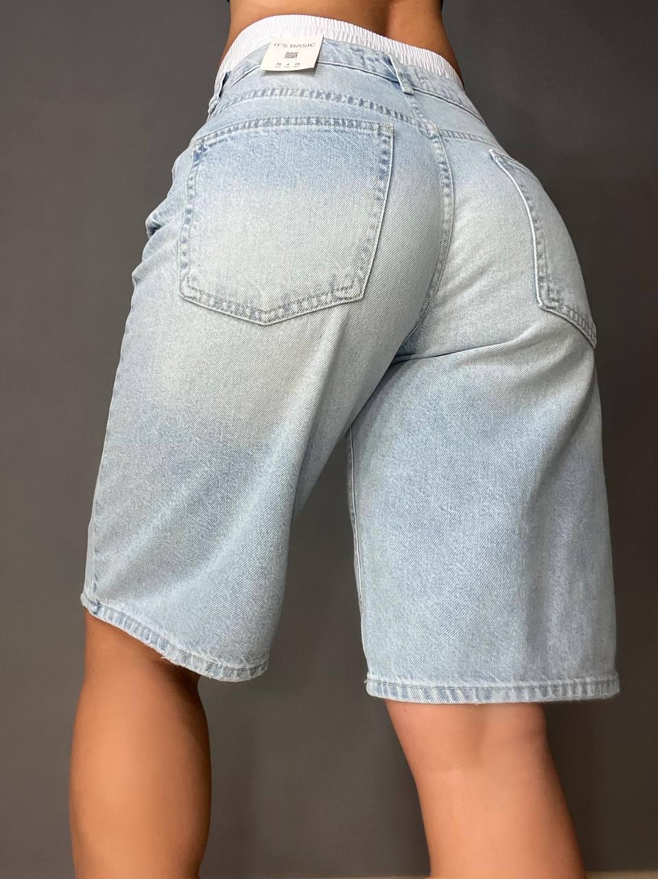 Шорты женские джинсовые Its'Basic 3357 бермуды средняя длина р. 40 Голубой (3979) - фото 8 Шорты женские джинсовые Its'Basic 3357 бермуды средняя длина р. 40 Голубой (3979) - фото 8