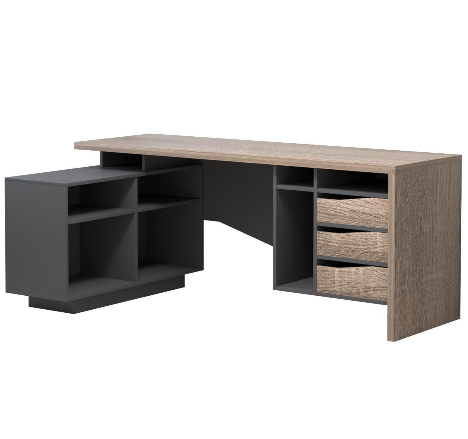 Компьютерный стол Intarsio Connect 2 Дуб сонома трюфель/Антрацит Компьютерный стол Intarsio Connect 2 Дуб сонома трюфель/Антрацит