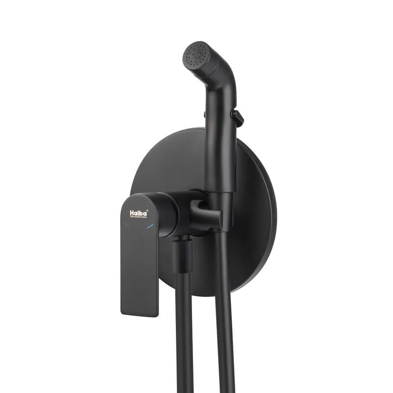 Смеситель для гигиенического душа Haiba ALEX 002 INNER Black (HB9618)
