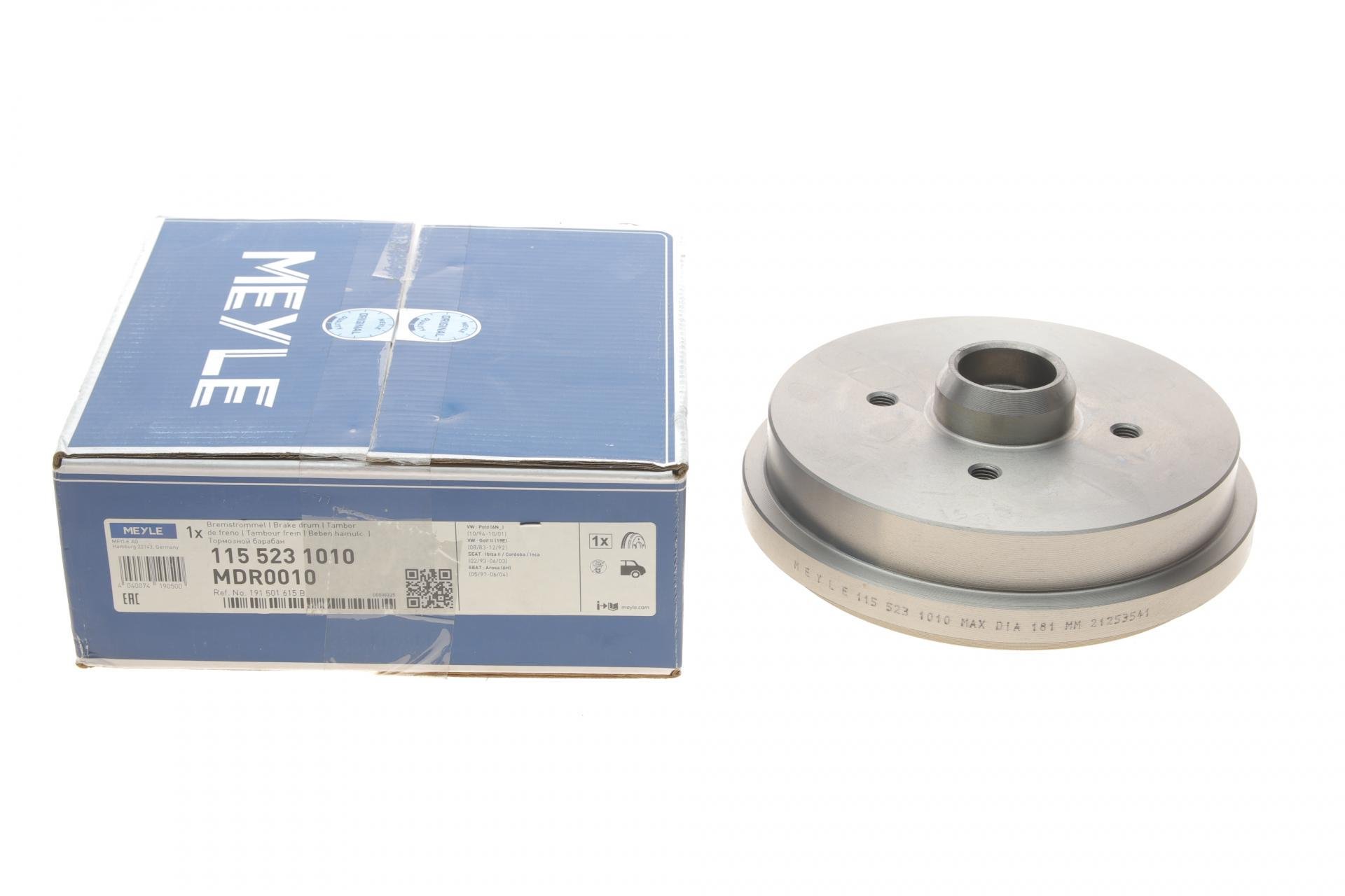 Барабан тормозной задний Audi/VW -04 180x30 мм (115 523 1010)