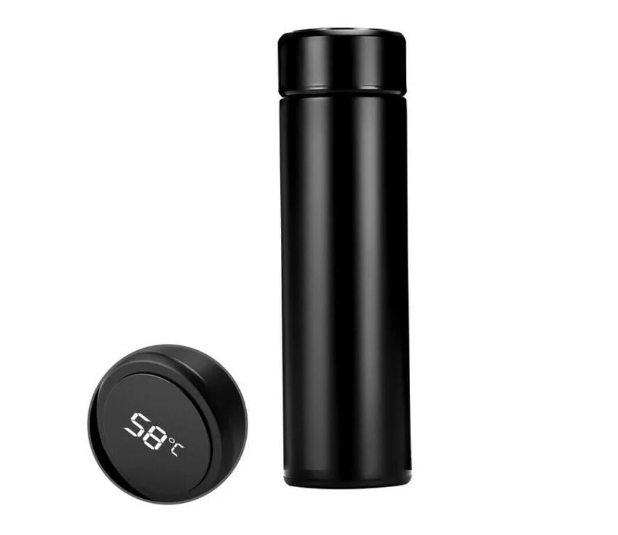Термос з індикатором температури на 500 мл Чорний (4f02a847) - фото 2 Термос з індикатором температури на 500 мл Чорний (4f02a847) - фото 2