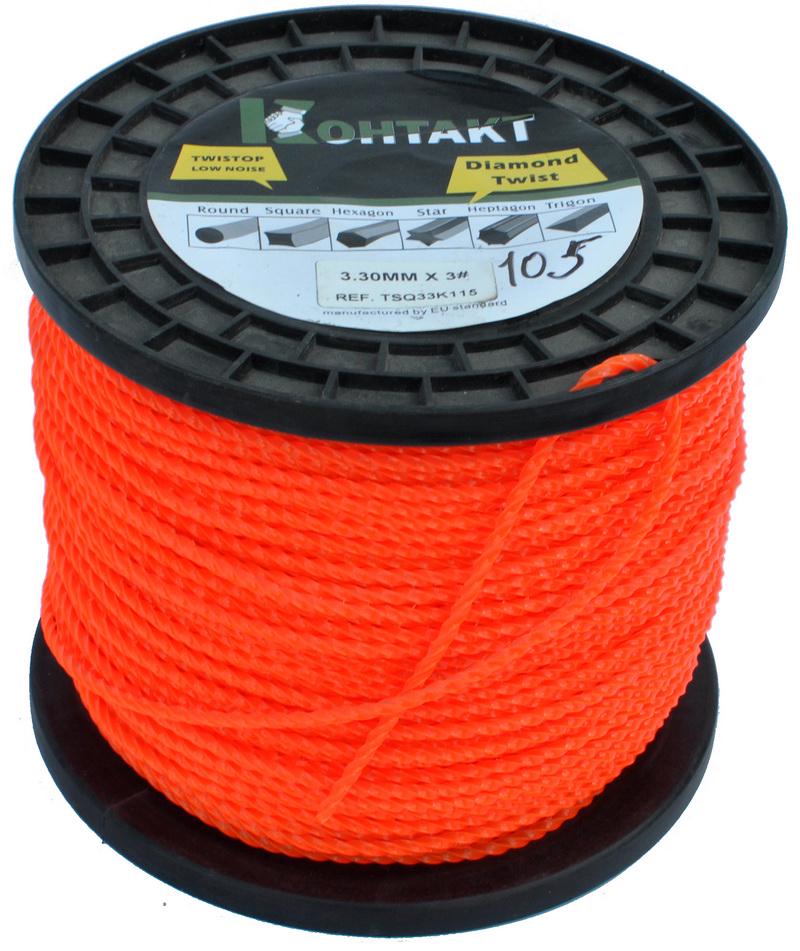 Леска косильная для триммера спираль 3 LB 3,3 мм 198 м (les105)